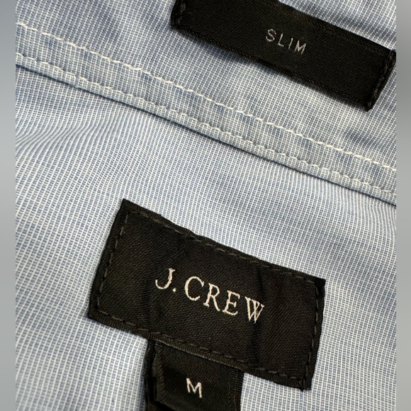 J. Crew Men’s Slim Fit Blue Oxford Button Up Shirt Size Medium - Picture 4 of 4